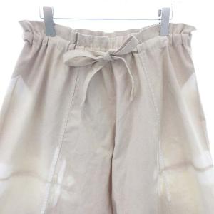 me ISSEY MIYAKE 20AW 板締めボトム ITAJIME BOTTOM サルエルパンツ イージー リボン ベージュ MI04FF251
