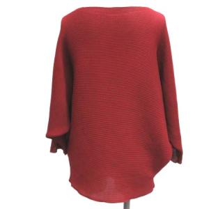 me ISSEY MIYAKE 20AW カットソー ボックスプリーツ ドルマンスリーブ 七分袖 ボルドー