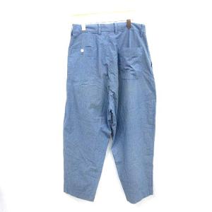 URU タック テーパード パンツ ワイド 1 S 水色 ライトブルー