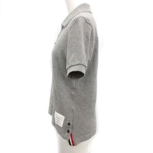 THOM BROWNE 14SS 半袖トリコロールポロシャツ 0 グレー