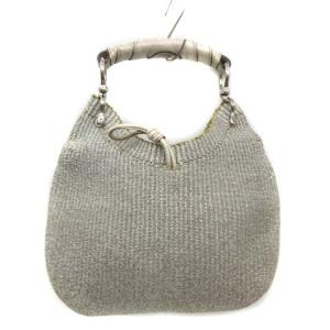 TOFF&LOADSTONE タッセルワンハンドルカゴバッグ ハンドバッグ レザー シルバー色