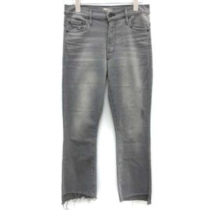 INSIDER CROP DENIM デニムパンツ ジーンズ ダメージ加工 スキニー カットオフ グレー