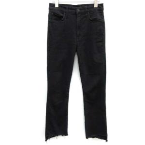 W27 INSIDER CROP STEP FRAY デニムパンツ ジーンズ スキニー カットオフ 黒 ブラック