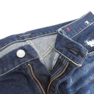 glamb GLAMB by glamb デニムパンツ ストレート ジップフライ ペイント加工 ダメージ加工