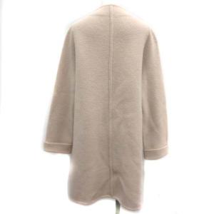 J&M DAVIDSON ミラノリブコート ノーカラー アウター ニット ミドル丈 ロング ベージュ