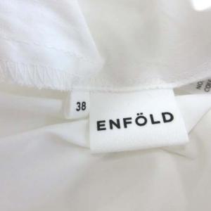 ENFOLD 19AW ブラウス シャツ 長袖 変形 白 38 M