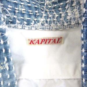KAPITAL 刺し子 襦袢 ジュバンシャツ デニム パッチワーク シャツジャケット M 白 ホワイト インディゴ