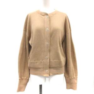 19AW F ケープリンカーディガン ニット コットン 長袖 ベージュ