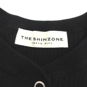 Shinzone 19AW F ケープリンカーディガン ニット コットン 長袖 黒 ブラック