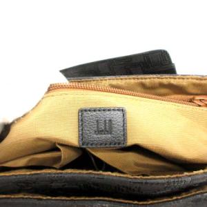 dunhill D-EIGHT ショルダーバッグ ロゴ 型押し PVC 総柄 ブラック