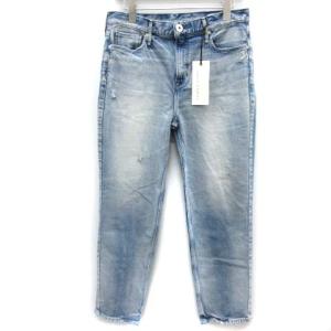 THE GIRL W25 デニムパンツ ジーンズ ダメージ加工 青 ブルー