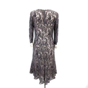 Grace Class 18AW ワンピース レース シースルー ロング 七分袖 カフス 36 S グレー