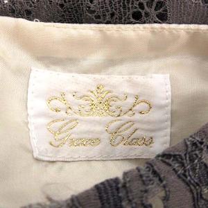 Grace Class 18AW ワンピース レース シースルー ロング 七分袖 カフス 36 S グレー