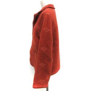 KAPITAL スタンドカラージャケット シングル 総柄 ウール アンゴラ混 XS オレンジ