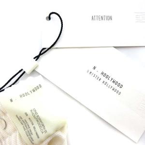 N.HOOLYWOOD 18AW エヌハリ ワイドパンツ サルエル ペイント 38 M 白 アイボリー