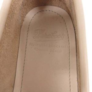 Paraboot ローファー スリッポン ベルト レザー 4 23.5cm ピンクベージュ