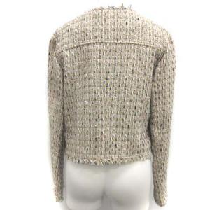 Grace Class Jules TOURNIER ジャケット ノーカラー ツイード ラメ 36 S ベージュ 黒 ブラック ゴールド