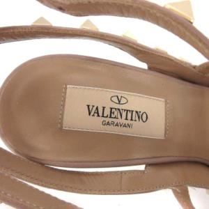 VALENTINO GARAVANI ロックスタッズパンプス ストラップ エナメル ハイヒール ポインテッドトゥ 37 24cm ピンク