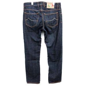 JACOB COHEN デニムパンツ ウォッシュドコットン タイトストレート ボタンフライ 33 インディゴ