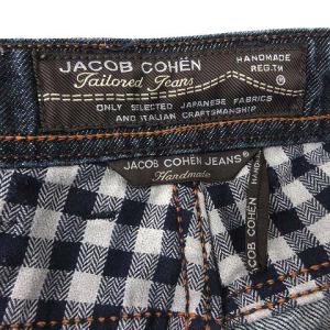 JACOB COHEN デニムパンツ ウォッシュドコットン タイトストレート ボタンフライ 33 インディゴ