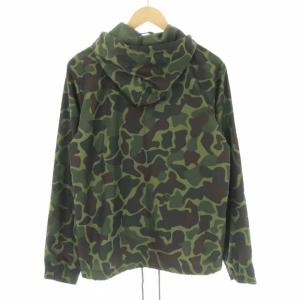 adidas Originals 17SS カモ ウィンドブレーカー フード付き迷彩柄ジップアップジャケット カモフラ ナイロン S カーキ 茶 ブラウン BJ997