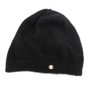 ニット帽 ニットキャップ ワッチキャップ ビーニー 帽子 カシミヤ100％ ブラック