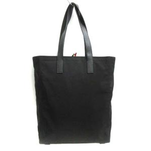 THOM BROWNE トートバッグ ショルダーバッグ 裏地トリコロール 黒 ブラック