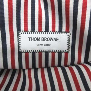 THOM BROWNE トートバッグ ショルダーバッグ 裏地トリコロール 黒 ブラック