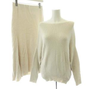 中村麻美 Asami Nakamura 20AW セットアップ 上下 コットンシルクボートネックニット 長袖 F コットンシルクマーメイドスカート