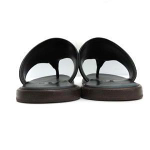 JOHN LOBB トングサンダル レザー フラット 25.5cm 黒 ブラック
