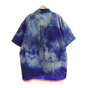 kolor ビーコン BEACON 20SS nylon chambray tiedye short sleeve big shirt