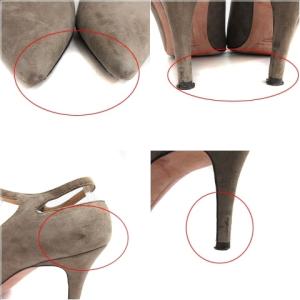 PELLICO ハイヒールポインテッドトゥパンプス 37 グレージュ