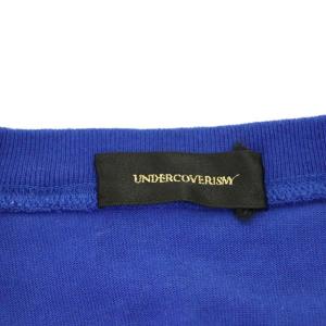 UNDERCOVERISM Tシャツ カットソー 半袖 肩ジップ CHAOS BALANCE 刺繍 ロゴ 2 M 青 ブルー
