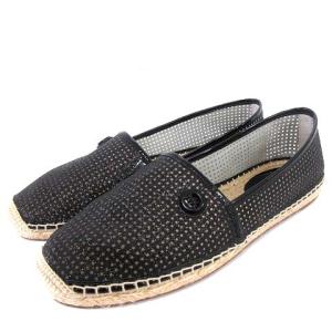 エスパドリーユ メッシュスリッポン ブラック