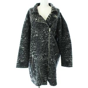 斜めジップライダース S グレー