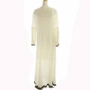 TOMORROWLAND V.DE.VINSTER ワンピース ロング 長袖 刺繍 S 白 ホワイト