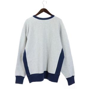 Champion REVERSE WEAVEトレーナー クルーネック ロゴ スウェット 長袖 L ライトグレー 紺 ネイビー