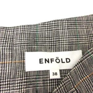 ENFOLD 19SS ロングスカート グレンチェック M 黒