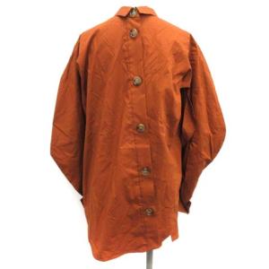 ENFOLD 19AW COブロード サークル 2way ブラウス 38 M 茶 