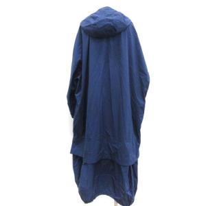 nagonstans 19AW ナイロンコート スプリングコート プルオーバー フード ロング 38 M 青 ブルー