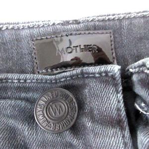 MOTHER 2020年 FADED INSIDER CROP デニムパンツ スキニー ダメージ加工 カットオフ クロップド 25 ウォッシュブラック