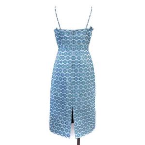 kate spade new york キャミワンピース ドレス クローバー ロング ノースリーブ ビジュー 0 XS 水色 ライトブルー