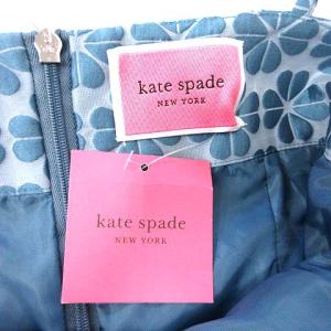 kate spade new york キャミワンピース ドレス クローバー ロング ノースリーブ ビジュー 0 XS 水色 ライトブルー