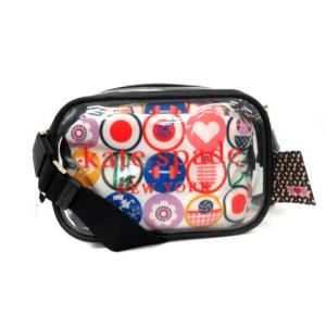 2020 クリアバッグ ショルダーバッグ 総柄 黒 ブラック