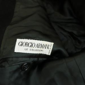 GIORGIO ARMANI チェスターコート アウター ロング イタリア製 ラナウール 黒 ブラック
