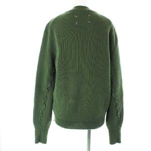 Martin Margiela 1 メゾンマルジェラ 17AW デザインニット セーター クルーネック 長袖 ローゲージ ウール S 緑 グリーン