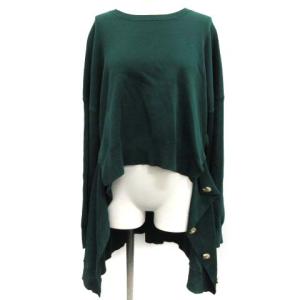 21SS ハイゲージコットン 4WAY ニット 変形 M 緑