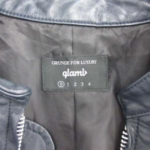 glamb 近年モデル シュリンク シングル レザー ライダース ジャケット