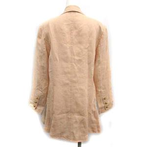 CHANEL テーラードジャケット ココマーク リネン M ベージュ