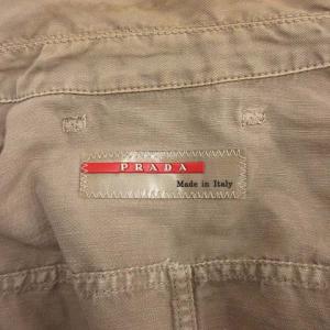 PRADA SPORT シャツジャケット ミリタリー ジップアップ 麻 リネン混 S ベージュ